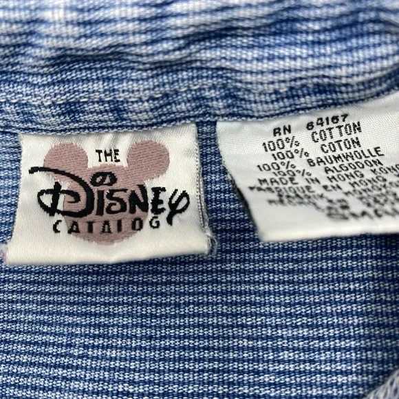 Vintage Disney Catalog Mickey & Best Friends Denim Shirt Embroidered 90s Small - Picture 5 of 8